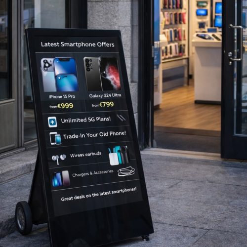 tótem exterior con batería