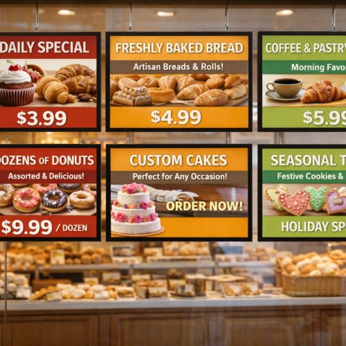 pantalla escaparate multiple colgante