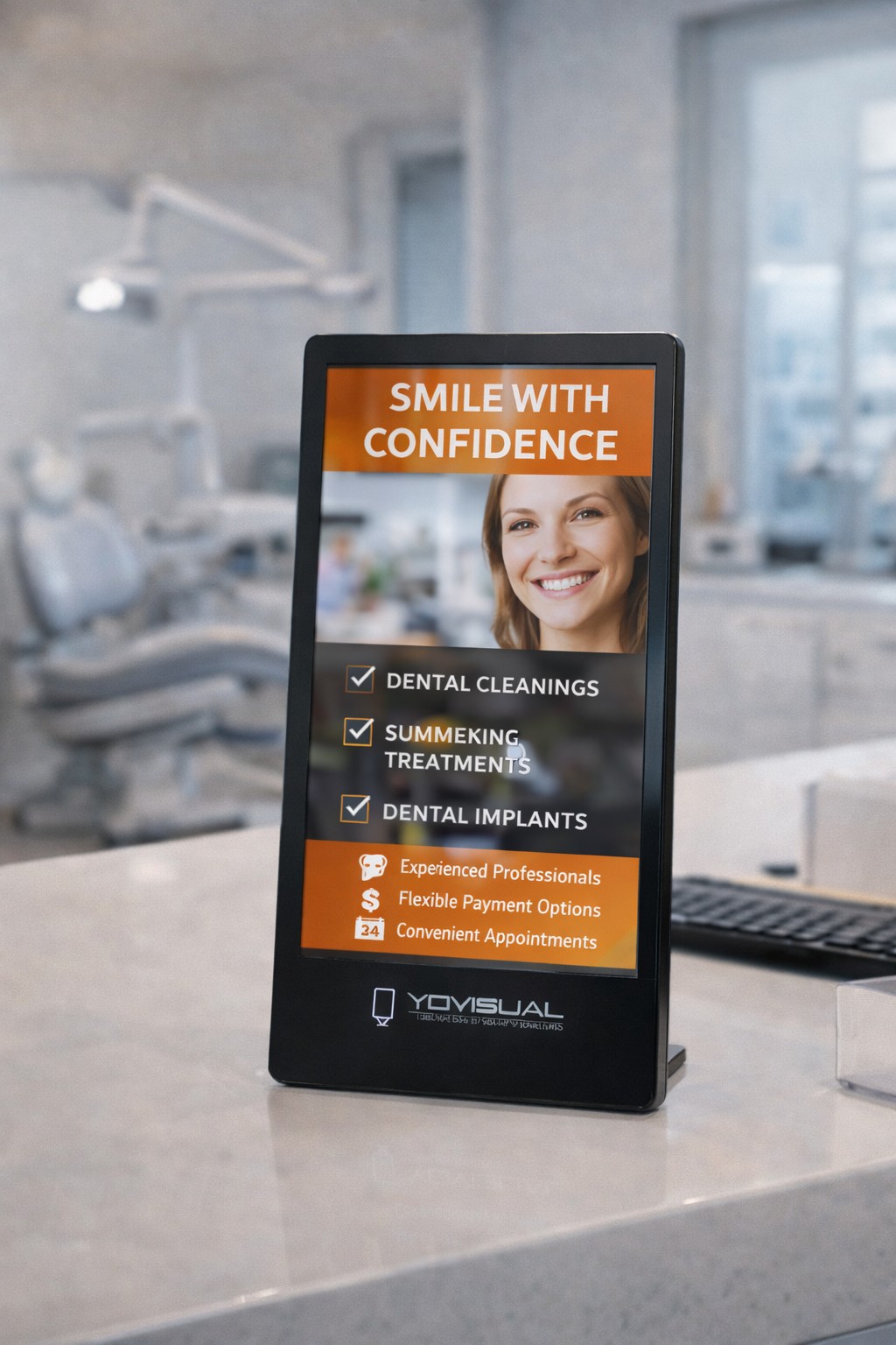 pantalla de sobremesa vertical